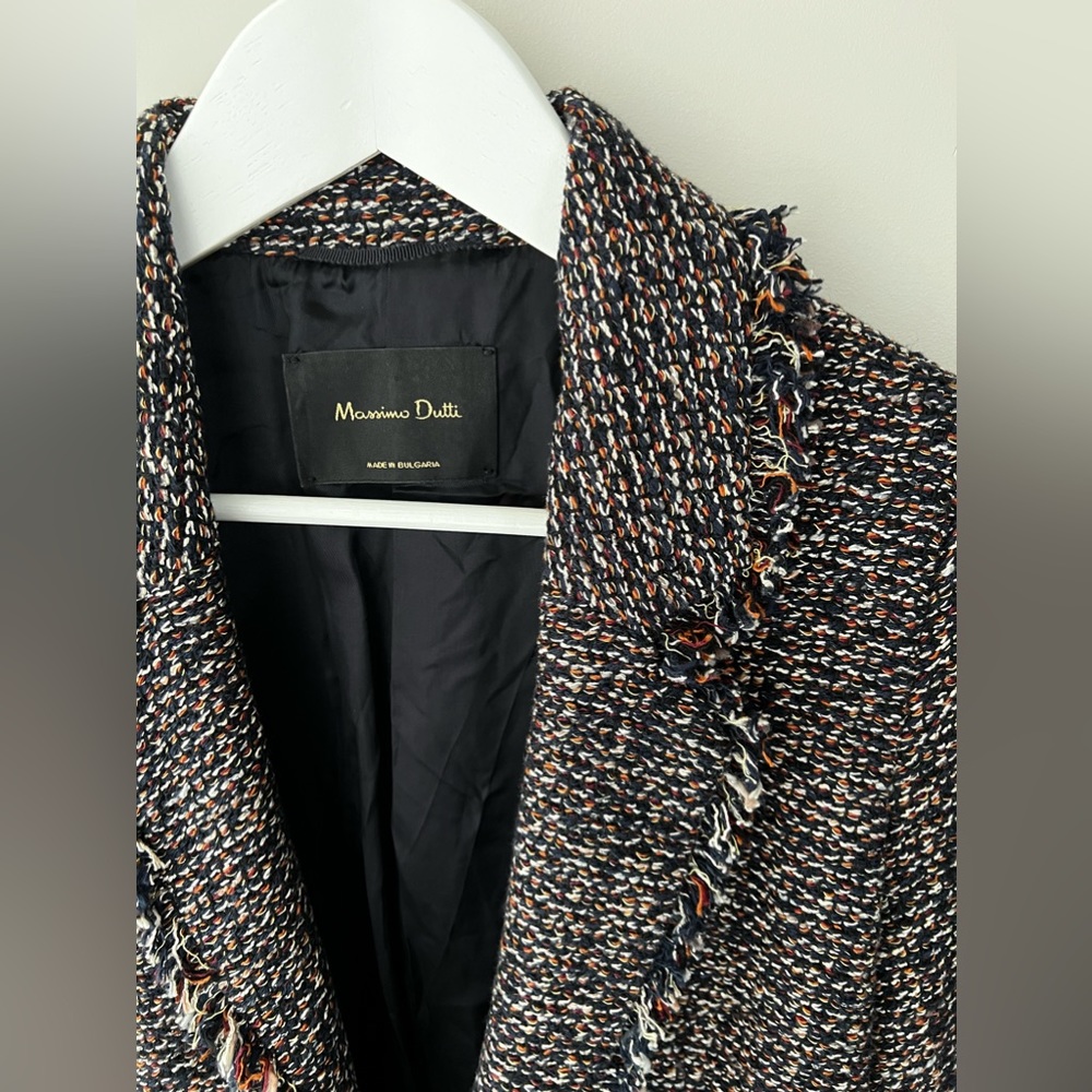 Massimo Dutti long coat / blazer - navy and copper, size US 4